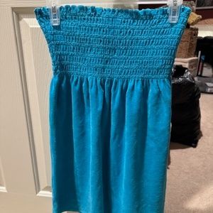 NWOT JUICY COUTURE TURQUOISE BLUE TERRY CLOTH BATHING SUIT COVERUP DRESS SIZE XL